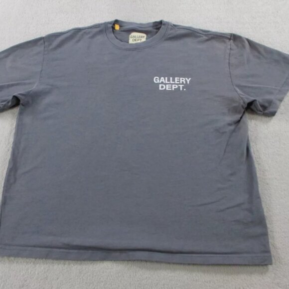 Gallery Dept Shirt Mens XL Gray Hollywood California Crewneck Spell Out Faded - Picture 2 of 9